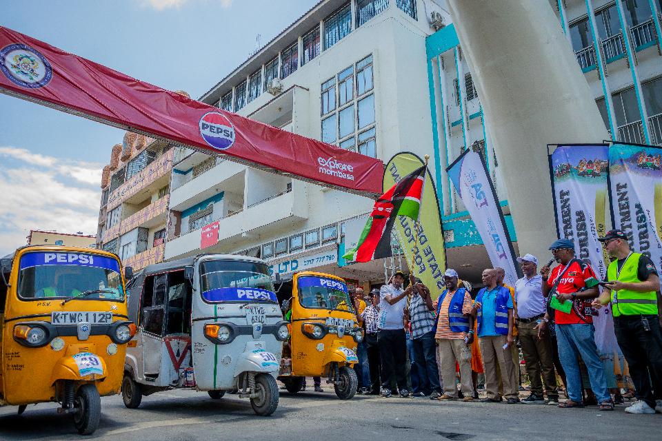 Spectators at the Mombasa Tusks viewing zone